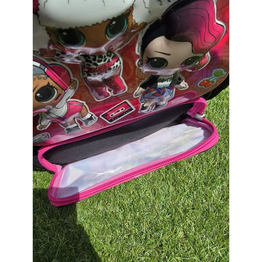LOL Surprise Backpack Born To 16” Reflective Padded Back Girls Pink/Black NWOT